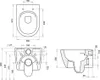Wand Hänge WC Spülrandlos Toilette Bidet Taharet Rimless Produktbild-Vorschau 7