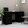 A black desk with a laptop, book, and lamp in a room. Anteprima dell’immagine prodotto