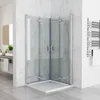 100 x 70 x 195cm Duschkabine Eckig Dusche Falttür 180º Produktbild-Vorschau 4