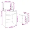 vidaXL Toaletný stolík s taburetkou biely 60x40x113,5 cm Náhľad obrázku produktu 7