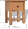 vidaXL Nachttische 2 Stk. 36x30x47 cm Massivholz Eiche Produktbild-Vorschau 6