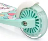 A close-up view of the rear wheel and deck of a children's scooter. Podgląd zdjęcia produktu