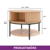 A diagram showing the dimensions of a round coffee table. Produktbild-Vorschau