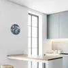 Glasuhr Wanduhr Küchenuhr Echt-Glas 30fi cm Skyline blau Produktbild-Vorschau 5
