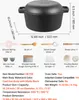 VEVOR Dutch Oven en fonte, 2 en 1 cocotte avec couvercle de Voir les images du produit 7