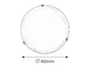 Plafond verre 40 cm E27 2x60W verre blanc albâtre rond Voir les images du produit 2