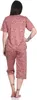 Pigiama estivo da donna 2 pezzi pigiama 3/4 pantaloni; Anteprima dell’immagine prodotto 3