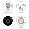 Diagrams showing product dimensions and features. Produktbild-Vorschau