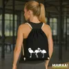 Huuraa Turnbeutel Flamingos Silhouette 12 Liter Black Produktbild-Vorschau 2