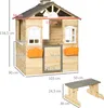 Outsunny Spielhaus für Kinder Holz Kinderspielhaus mit Produktbild-Vorschau 3