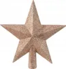 Christbaumspitze Stern mit Glitzer 19cm Kunststoff, perle Produktbild-Vorschau 3