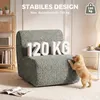 HOMCOM Fauteuil, draaibare loungestoel met chenille-look, Productafbeelding-voorbeeld 8