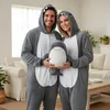 Onesie Kigurumi Pyjama Kostüm für Erwachsene Hai M: Produktbild-Vorschau 2