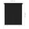 vidaXL Außenrollo 125 (B) x 140 (H) cm Schwarz Produktbild-Vorschau 7