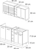 Singleküche Vicco R-Line Schwarz Beton/Anthrazit 160 cm Produktbild-Vorschau 2