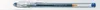 A clear, studio shot of a blue gel pen on a white background. Voir les images du produit