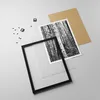 Gerahmtes Poster - Schwarzer Rahmen - Birken Wald Monochrom Produktbild-Vorschau 4