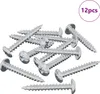 vidaXL Viti per legno 12 pezzi argento M4 x 28 mm ferro Anteprima dell’immagine prodotto 1