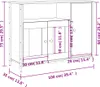vidaXL Příborník černý 100x35x75 cm materiál na bázi dřeva Náhled obrázku produktu 8