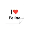 MuchoWow® Poster Ich liebe - Feline - Mädchen 75x75 cm - Produktbild-Vorschau 1
