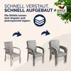 CASARIA® Set 4 Sedie da Giardino in Polyrattan Impilabili Anteprima dell’immagine prodotto 6