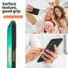 A collage of images showing a phone case, a family taking a selfie, and hands holding a phone with a case. Produktbild-Vorschau