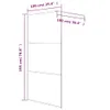vidaXL Duschwand für Begehbare Dusche Schwarz 100x195 cm Produktbild-Vorschau 7