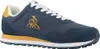 A side view of a blue Le Coq Sportif sneaker with yellow accents. Podgląd zdjęcia produktu