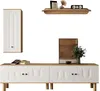 A living room furniture set including a wall cabinet, a media console, and a wall shelf, displayed against a white background. Produktbild-Vorschau