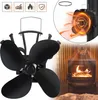 UISEBRT 4 Blätter Kaminventilator Ofenventilator Kaminofen Produktbild-Vorschau 1
