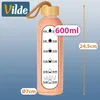 Vilde | Butelka na wodę szklana 600 ml - z etui silikonowym Podgląd zdjęcia produktu 5