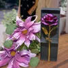 Rose éternelle - Lilas avec tige dorée Voir les images du produit 4