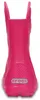 A pink Crocs rain boot for kids, shown from the back. Produktbild-Vorschau