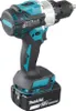 A cordless impact drill with a battery pack attached, shown from a side angle against a white background. Produktbild-Vorschau