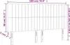vidaXL LED Kopfteil Dunkelgrau 180x5x118/128 cm Stoff Produktbild-Vorschau 6