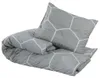 vidaXL Bettwäsche-Set Grau 200x220 cm Baumwolle Produktbild-Vorschau 3
