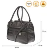 Bolso de hombro grande para mujer, tipo bandolera, de cuero Vista previa de la imagen del producto 3