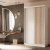 Masseno Schiebetürenschrank LAMELLO 120 cm Kleiderschrank Produktbild-Vorschau 2
