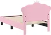 vidaXL Kinderbettgestell mit Kopfteil Rosa 70 x 140 cm PU Produktbild-Vorschau 7