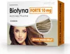 A product box for Biotyna FORTE 10 mg dietary supplement, featuring an image of a woman's face and hair, and a close-up of hair strands. Náhľad obrázku produktu