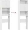 vidaXL Skříňka na pračku bílá 64x24x190 cm Materiál na bázi Náhled obrázku produktu 8