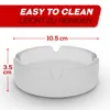 Aschenbecher Glas Matt Rund - 6er Set - Spülmaschinenfest - Produktbild-Vorschau 2