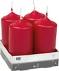 Stumpenkerze 8cm Ø4cm bordeaux 4 Pack Produktbild-Vorschau 2
