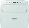 A front view of a white Whirlpool portable air conditioner. Voir les images du produit