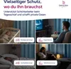Collage of four scenes showing the use of curtains in different rooms: a nursery, a home theater, a bedroom, and a living room. Produktbild-Vorschau