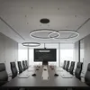 XUDO LED Pendelleuchte 4-Ring 119W Schwarz, Dimmbar per Produktbild-Vorschau 2