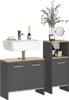 Meubles bain Vicco Karli Anthracite/chêne doré 2 parties, Voir les images du produit 6