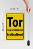 Holzschild Hinweis 20x30cm Tor Tag und Nacht freihalten Produktbild-Vorschau 5