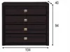 Kommode Schwarz Wenge, Schrank, Schubladen Bücherregal, für Produktbild-Vorschau 6