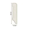Sockelleiste MDF 13 x 58 x 2500 mm Weiß zum Kleben, Produktbild-Vorschau 3